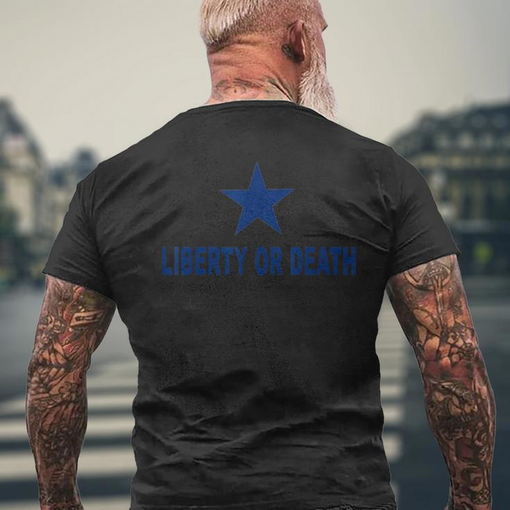 Liberty Or Death Troutman's Texas Independence Flag Men's T-shirt Back Print Gifts for Old Men