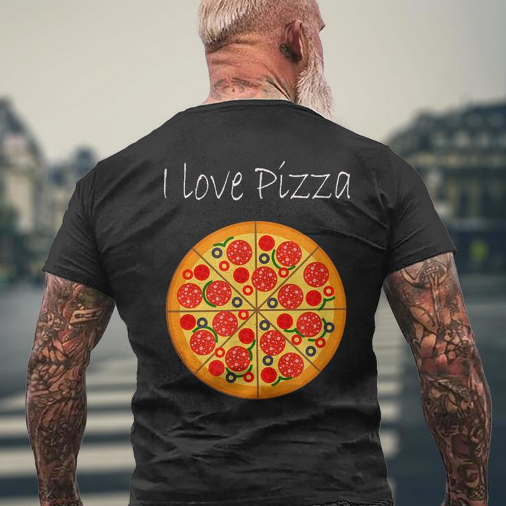 Liebe zur Pizza Grafik Kurzärmliges Herren-T-Kurzärmliges Herren-T-Shirt, Unisex mit Pizza-Motiv Geschenke für alte Männer