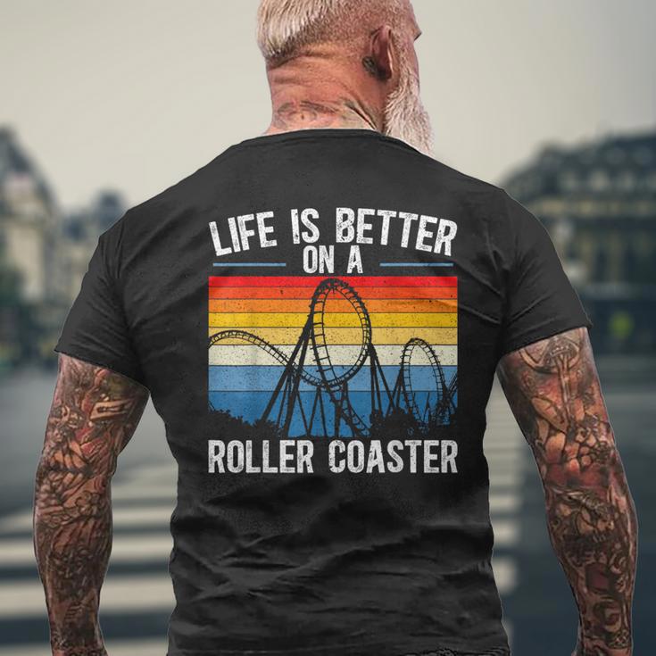 Life Is Better On A Roller Coaster S T-Shirt mit Rückendruck Geschenke für alte Männer