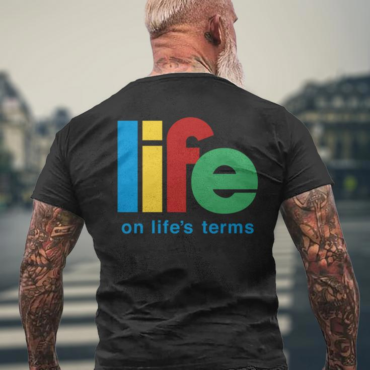 Life On Life's Terms Sobriety Recovery Aa Na Men's T-shirt Back Print Gifts for Old Men
