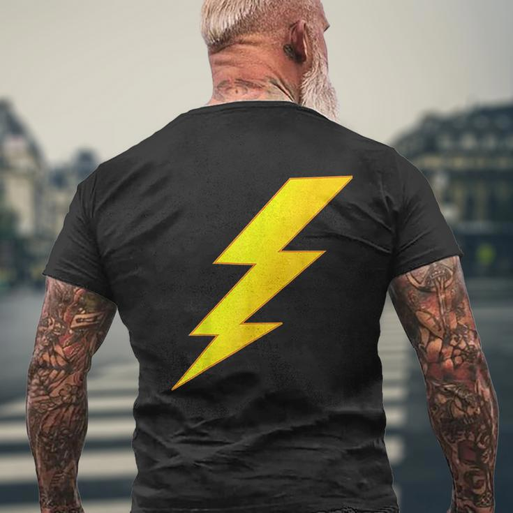 Lightning Bolt Last Minute Halloween Costume Mens Back Print T-shirt Gifts for Old Men
