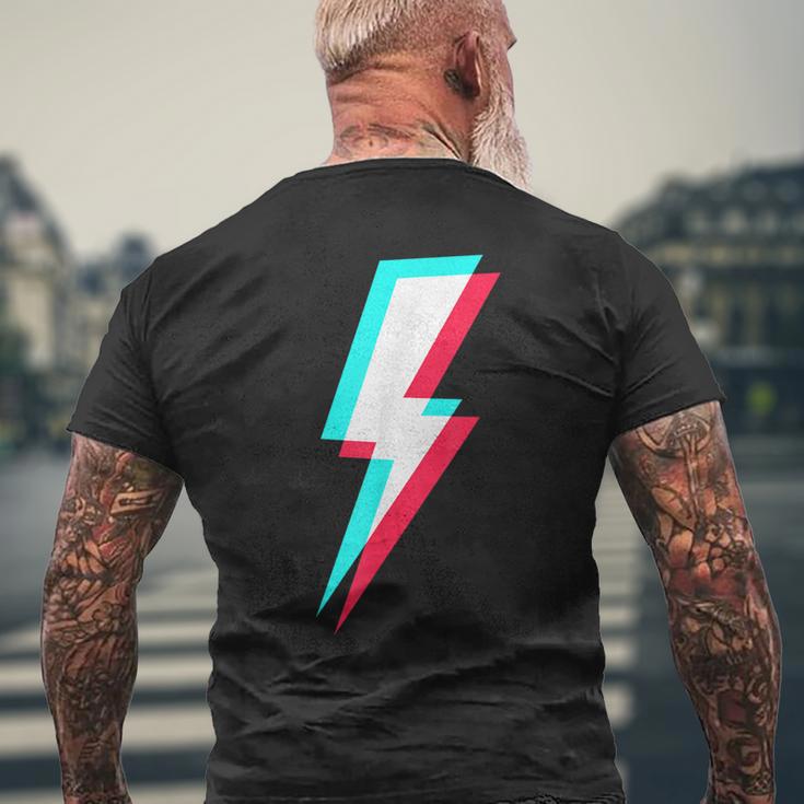 Lightning Symbol Power Electricity Bolt Graphic Men's T-shirt Back Print Gifts for Old Men