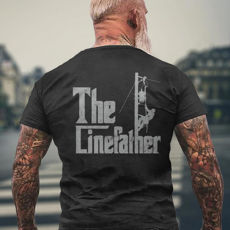 The Linefather Father’S Day Lineman Father Men's T-shirt Back Print Gifts for Old Men