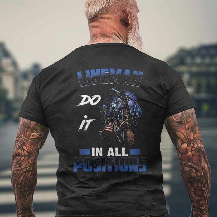 Lineman Do It In All Positions Men's T-shirt Back Print Gifts for Old Men
