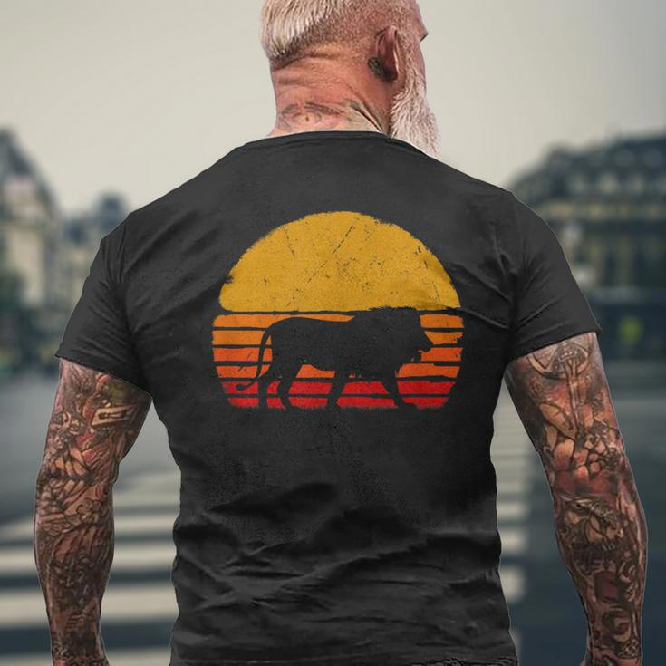 Lion Retro Style Men's T-shirt Back Print Gifts for Old Men