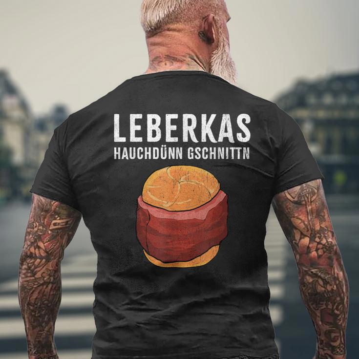 Liver Cheese Flesichkaas Semme Leberkas T-Shirt mit Rückendruck Geschenke für alte Männer