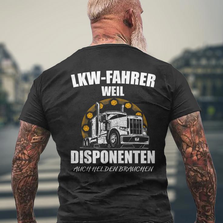 Lkw-Fahrer Kurzärmliges Herren-T-Kurzärmliges Herren-T-Shirt Weil Disponenten Auch Helden Brauchen, Berufsshirt Geschenke für alte Männer