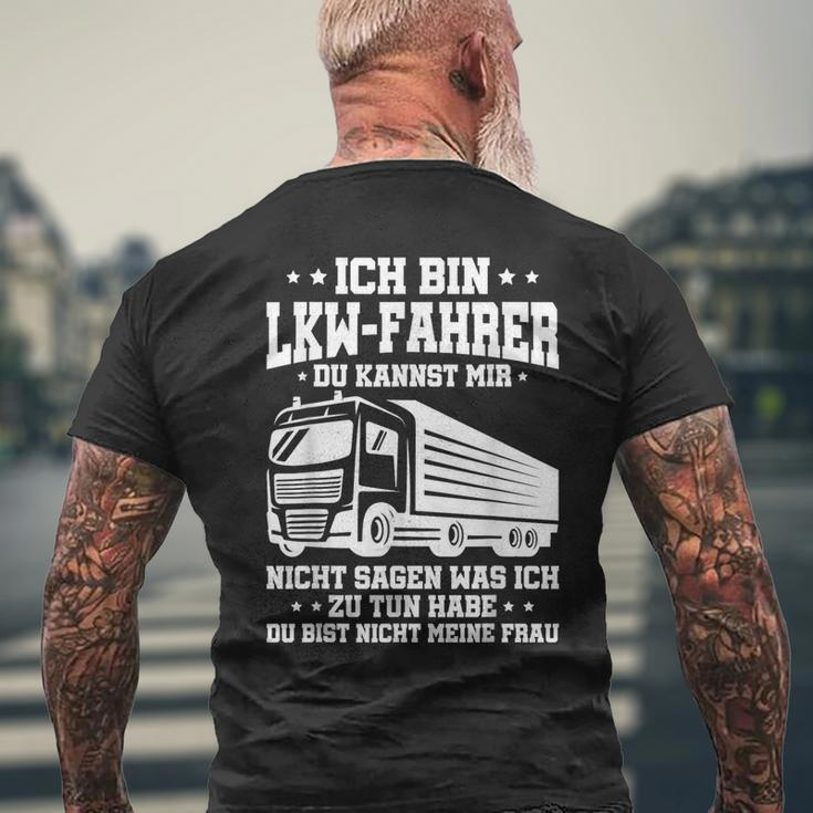 Lkw-Fahrer Lustiges Trucker Ich Bin Lkwfahrer Truck T-Shirt mit Rückendruck Geschenke für alte Männer