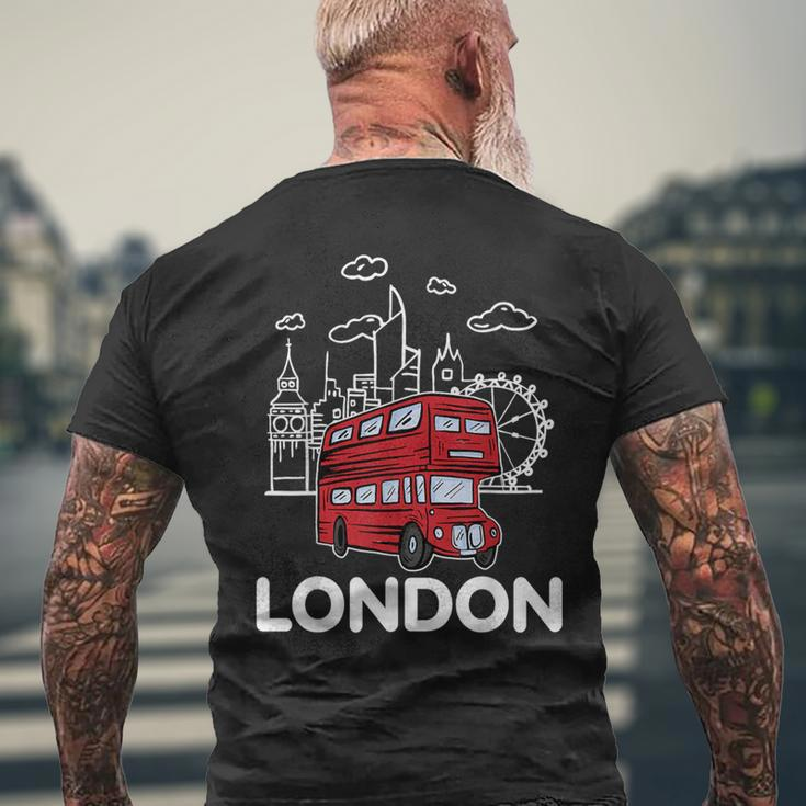 London Vibes Famous London Landmarks Souvenir London Love T-Shirt mit Rückendruck Geschenke für alte Männer