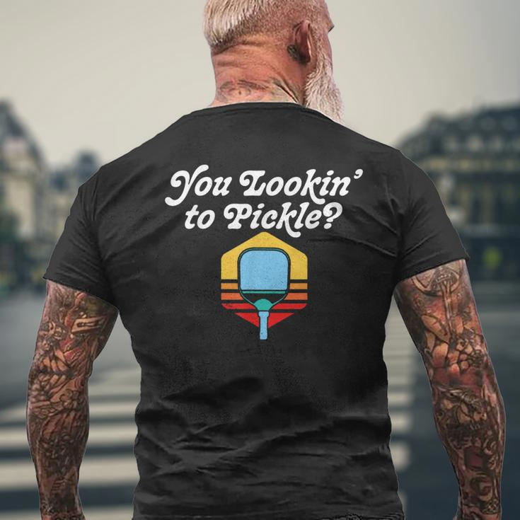 You Lookin' To Pickle Retro Vintage Lover Apparel Men's T-shirt Back Print Gifts for Old Men