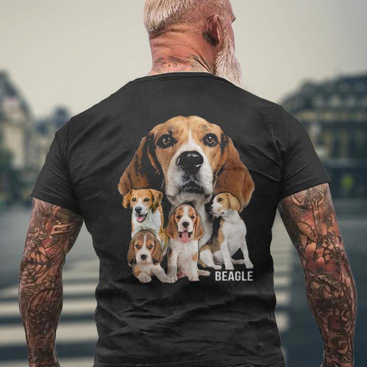 I Love My Beagle Dog Themed Beagle Lover Men's T-shirt Back Print Gifts for Old Men