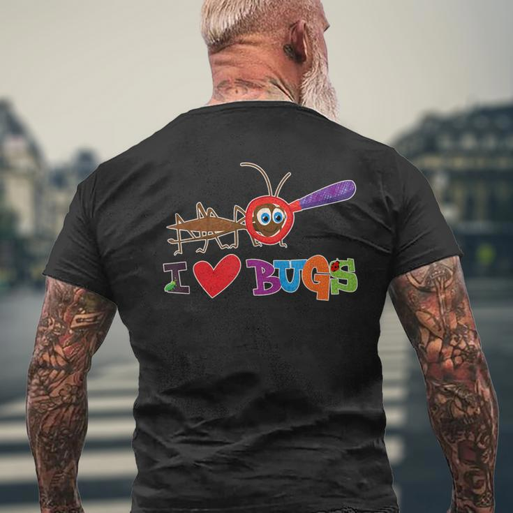 I Love Bugs Cute Walking Stick Bug Men's T-shirt Back Print Gifts for Old Men