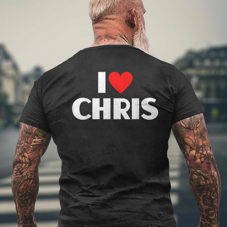 I Love Chris I Heart Chris Men's T-shirt Back Print Gifts for Old Men