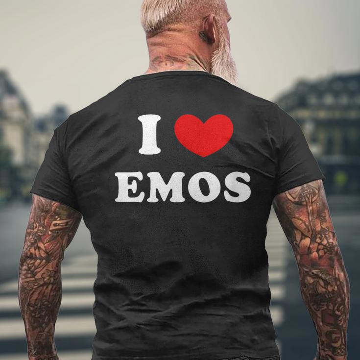 I Love Emos I Love Emos T-Shirt mit Rückendruck Geschenke für alte Männer