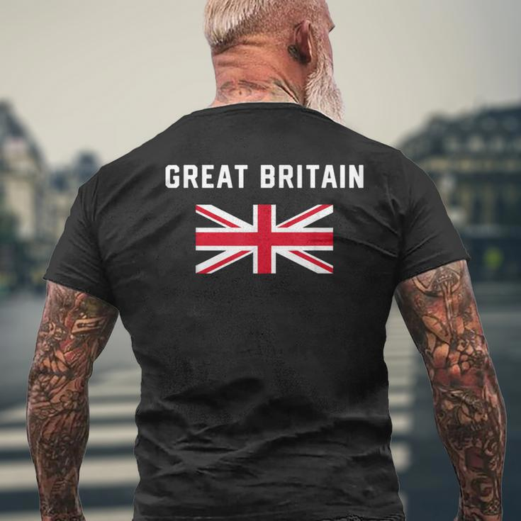 I Love Great Britain Minimalist Uk Flag Men's T-shirt Back Print Gifts for Old Men
