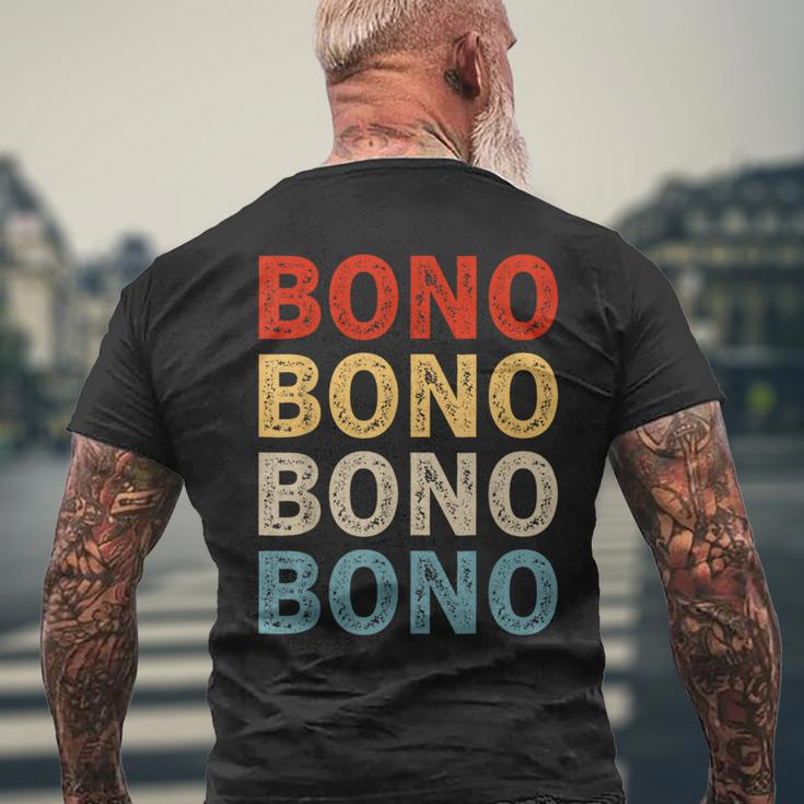 Love Heart Bono Grunge Vintage Style Black Bono Men's T-shirt Back Print Gifts for Old Men
