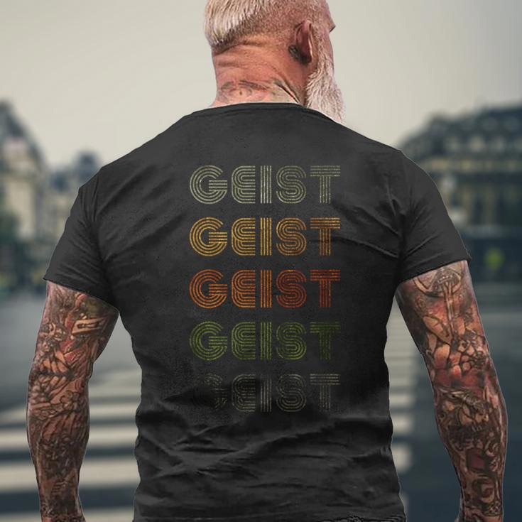 Love Heart Geist Grungeintage-Stil Schwarzer Geist T-Shirt mit Rückendruck Geschenke für alte Männer