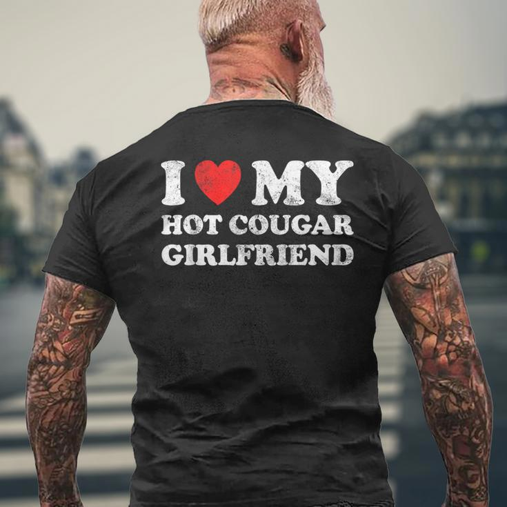 I Love My Hot Cougar Girlfriend Gf I Heart My Hot Girlfriend Men's T-shirt Back Print Gifts for Old Men