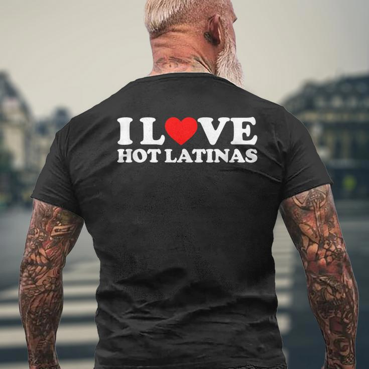 I Love Hot Latinas Men's T-shirt Back Print Gifts for Old Men