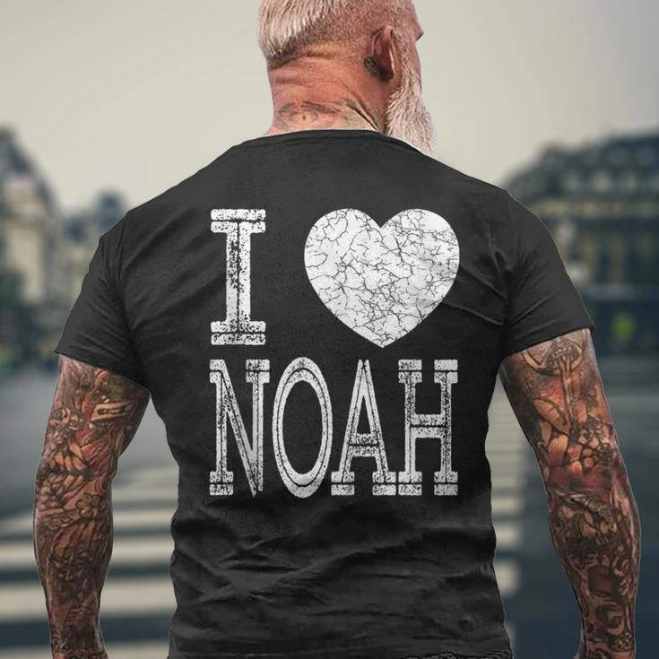 I Love Noah Valentine Boyfriend Son Husband Name Men's T-shirt Back Print Gifts for Old Men