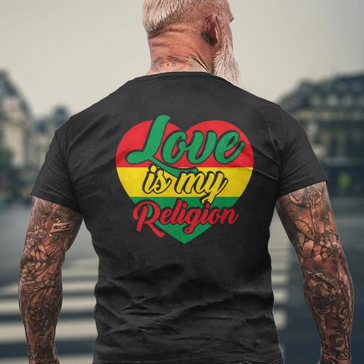 Love Is My Religion Men's T-shirt Back Print Gifts for Old Men