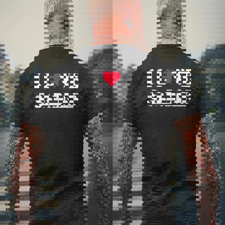 I Love Sadaf Nombre De Sadaf A Juego Para Novia Y Novio Manga Larga Camiseta Hombre Estampado Espalda Regalos para ancianos