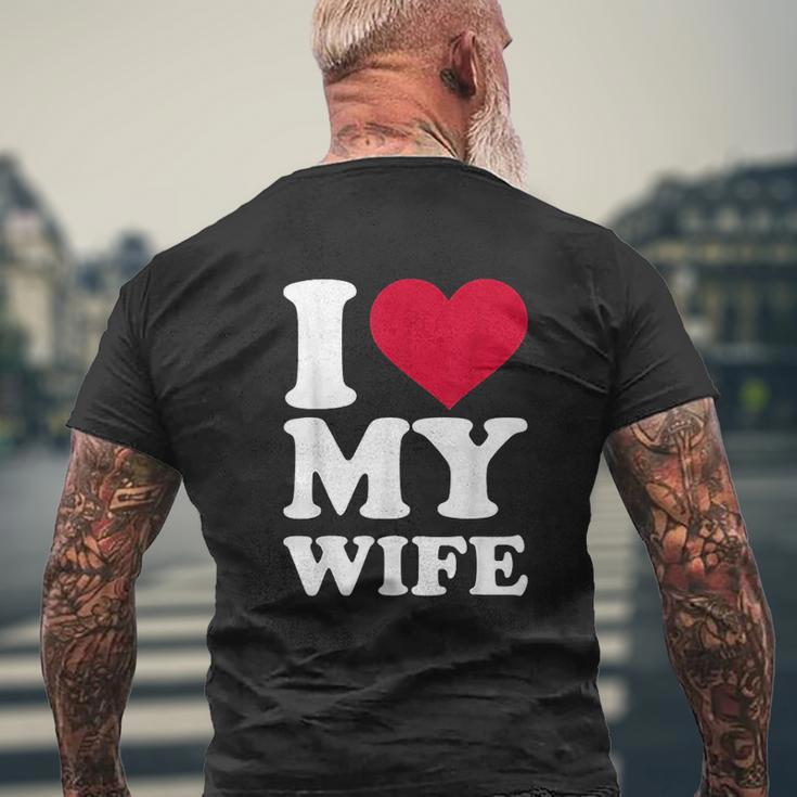 I Love My Wife V2 Mens Back Print T-shirt Gifts for Old Men