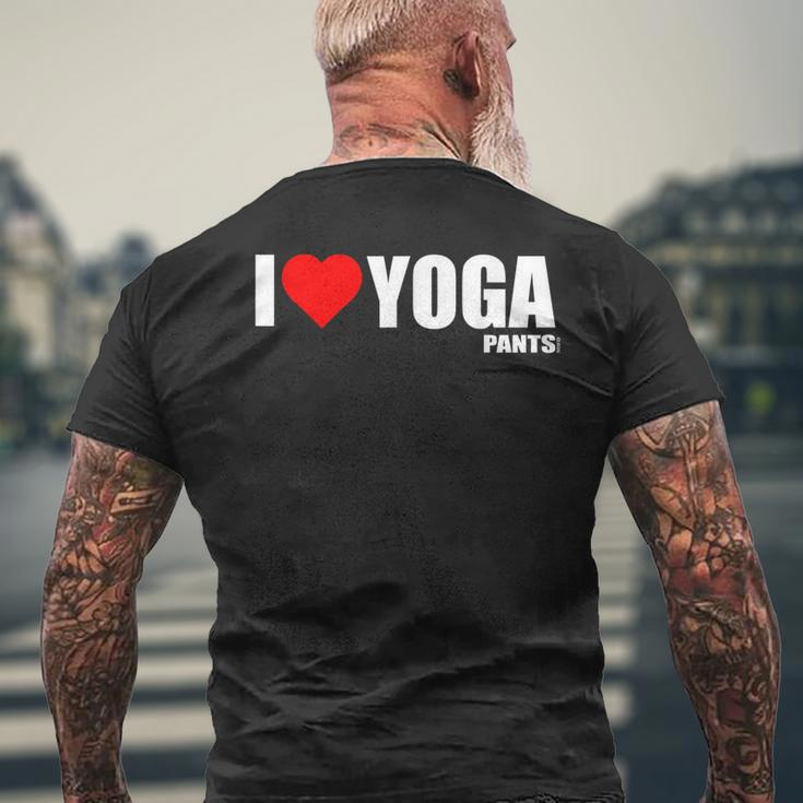I Love Yoga Pants Men's T-shirt Back Print Gifts for Old Men
