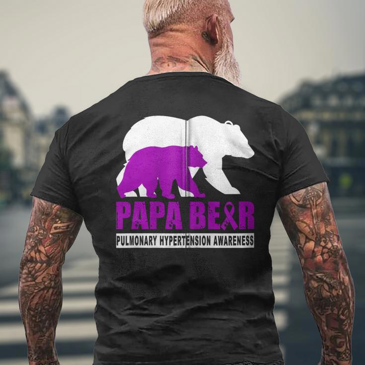 Lungenhochdruck Bewusstsein Papa Bär Unterstützungater Kapuzenjacke T-Shirt mit Rückendruck Geschenke für alte Männer