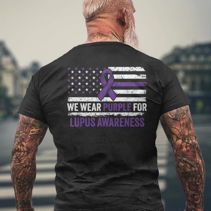 Lupus Awareness We Wear Purple For Lupus Awareness Men's T-shirt Back Print Gifts for Old Men