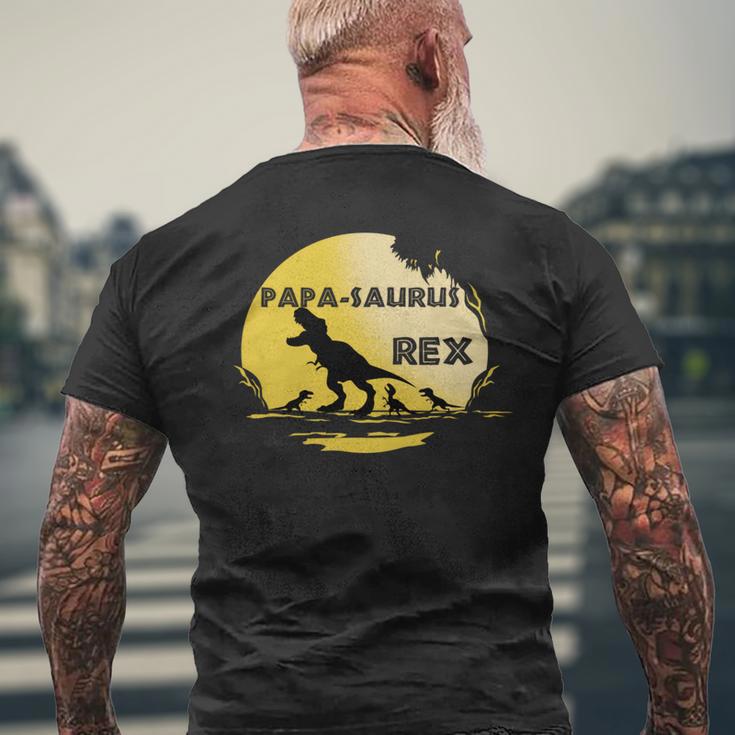 Lustiges Dino Papa-Saurus Rex Dinosaurier Papa T-Shirt mit Rückendruck Geschenke für alte Männer