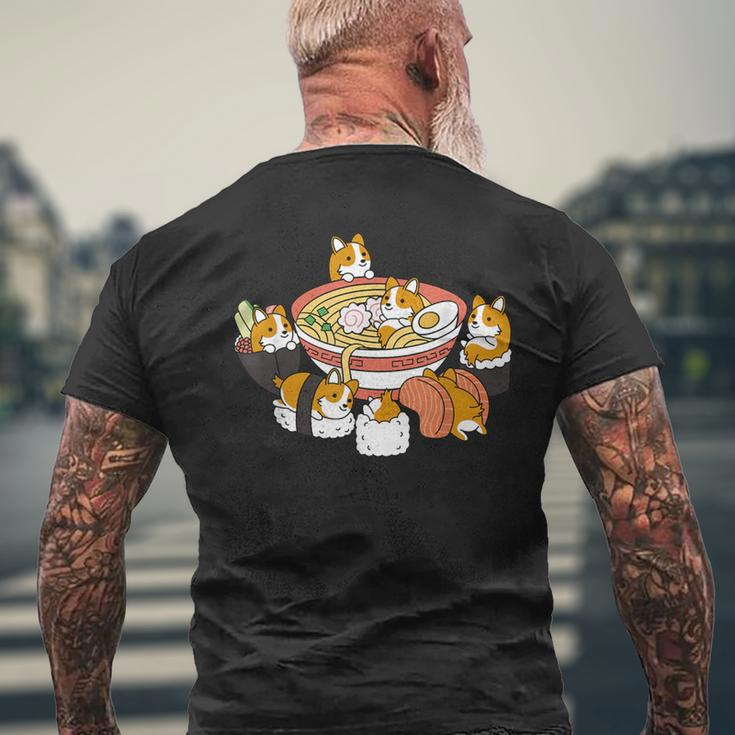 Lustiges Katzen-Ramen Kurzärmliges Herren-T-Kurzärmliges Herren-T-Shirt, Cartoon-Katzen mit Nudelschüssel Geschenke für alte Männer