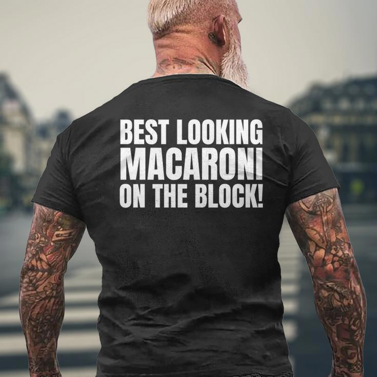 Lustiges Makkaroni-Kostüm Mac- Und Käse-Outfits T-Shirt mit Rückendruck Geschenke für alte Männer