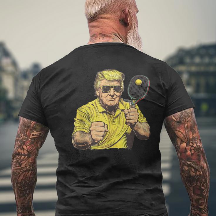 Lustiges Trump-Spiel Pickleballatertag Papa Weihnachten T-Shirt mit Rückendruck Geschenke für alte Männer