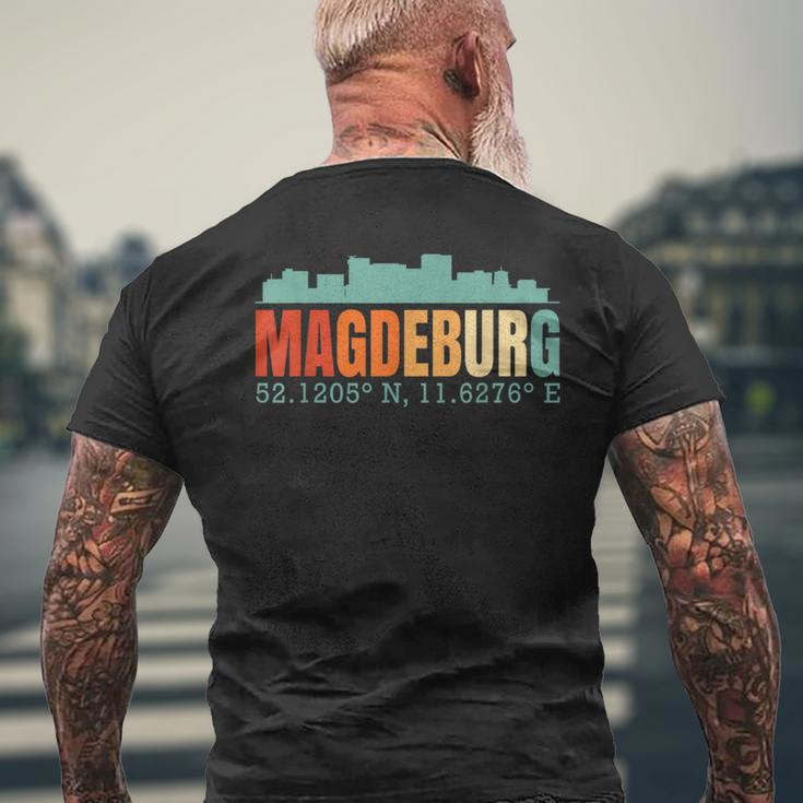 Magdeburg Skyline T-Shirt mit Rückendruck Geschenke für alte Männer