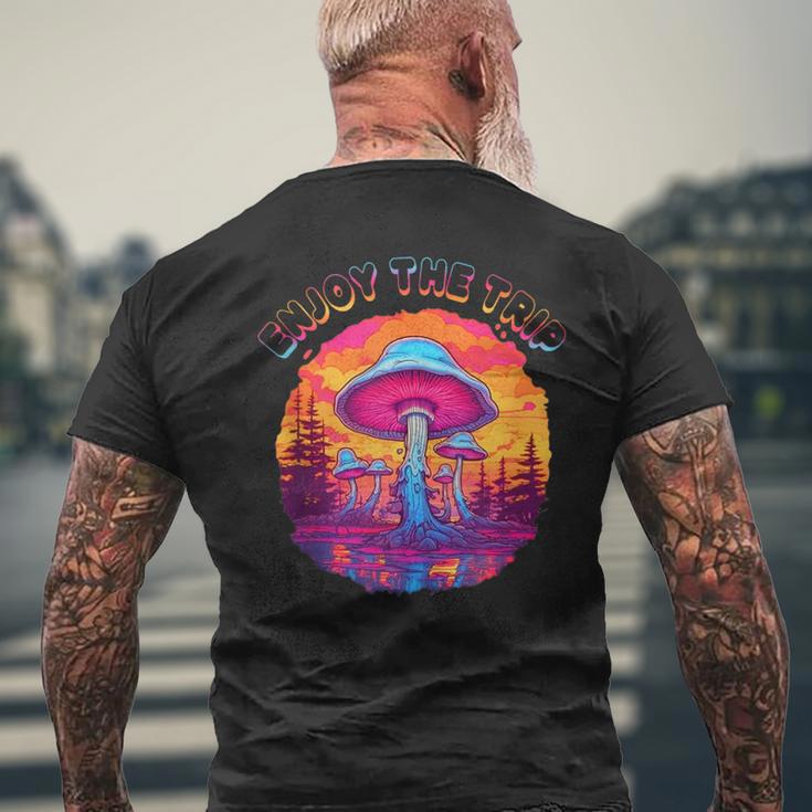 Magic Mushrooms Psychedelic Retro Trip On Shrooms Fungi Men Men's T-shirt Back Print Gifts for Old Men