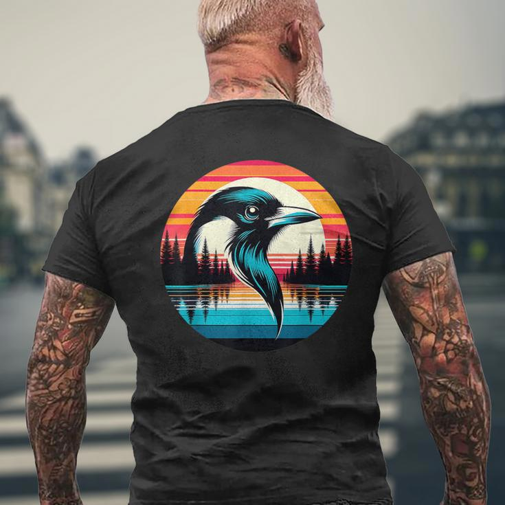 Magpie Bird Sunset Retro Style Safari Vintage 70S Men's T-shirt Back Print Gifts for Old Men