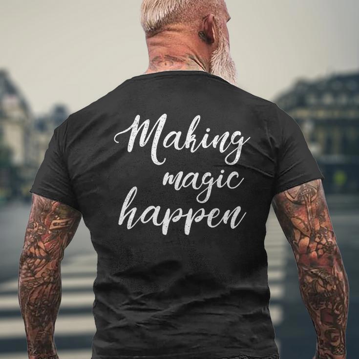 Making Magic Happen Summer Street Printed Men's T-shirt Back Print Gifts for Old Men