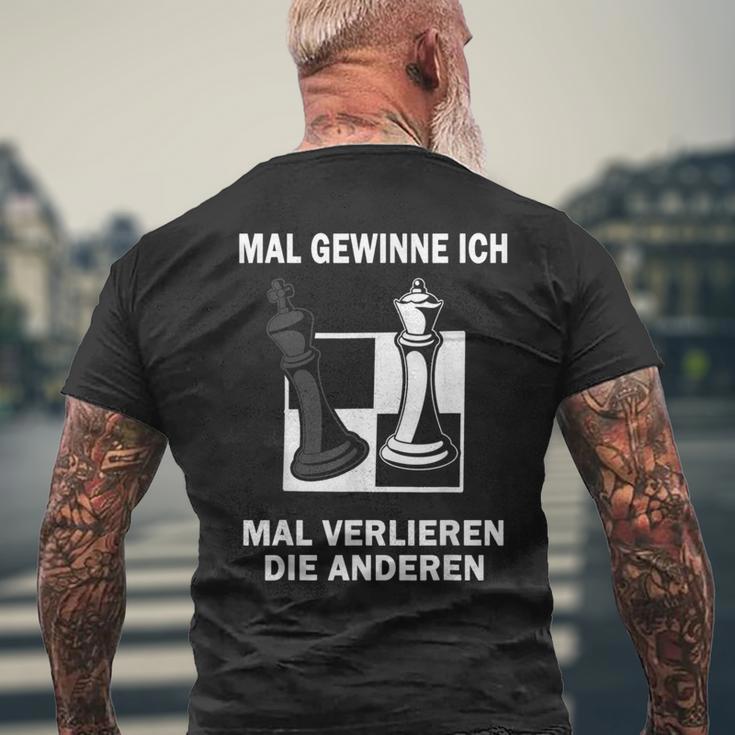 Mal Gewinne Ich Mal Verlieren Die Anderen Chess Chess Game T-Shirt mit Rückendruck Geschenke für alte Männer