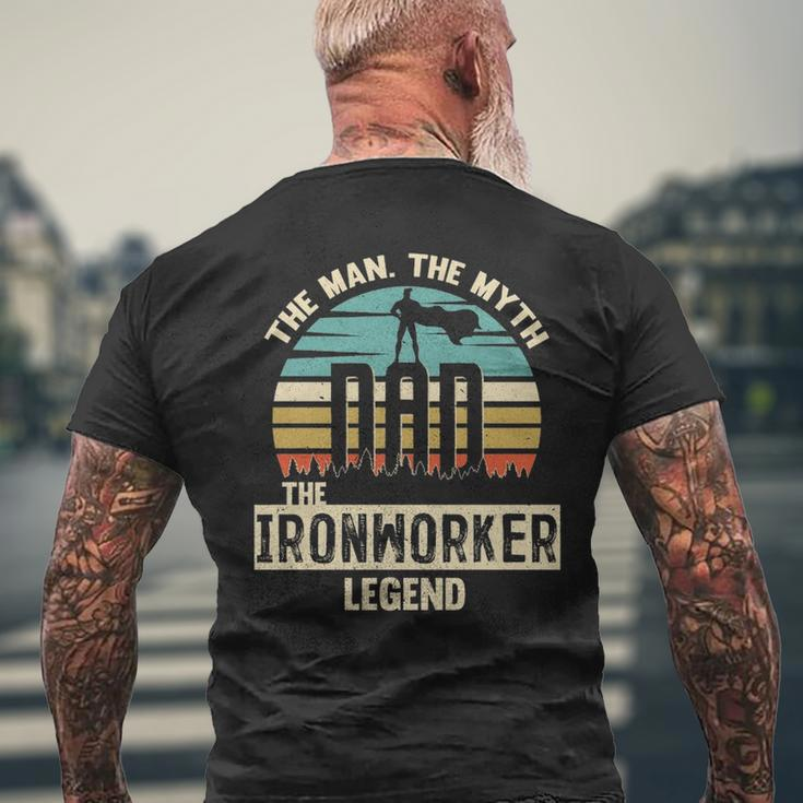Man Myth Legend Dad Ironworker Men's T-shirt Back Print Gifts for Old Men