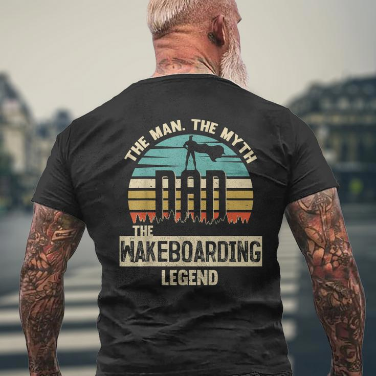 Man Myth Legend Dad Wakeboarding Men's T-shirt Back Print Gifts for Old Men