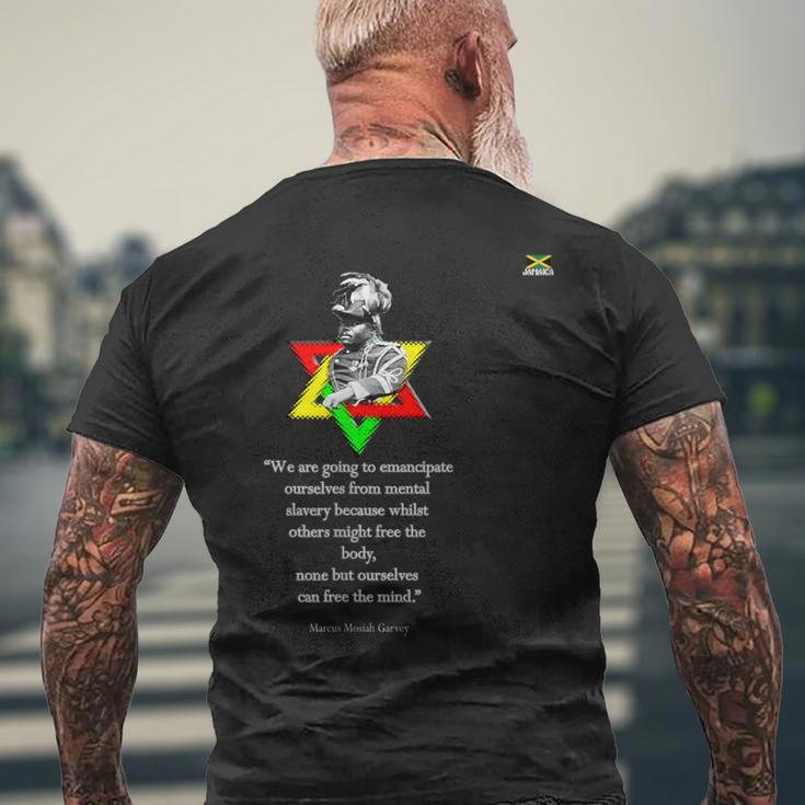 Marcus Mosiah Garvey Quote Jamaican National Hero Men's T-shirt Back Print Gifts for Old Men