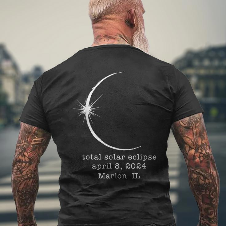 Marion Illinois Solar Total Eclipse April 2024 Men's T-shirt Back Print Gifts for Old Men