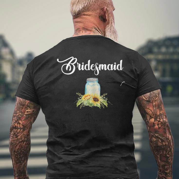 Mason Jar Wedding Matching Bridal Party Bridesmaid Men's T-shirt Back Print Gifts for Old Men