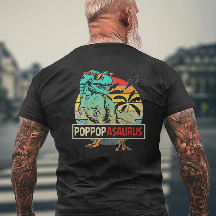 Matching Family Poppopasaurusrex Father's Day Poppop Mens Back Print T-shirt Gifts for Old Men