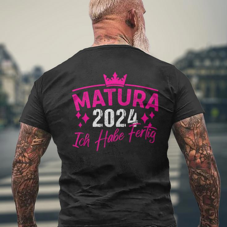 Matura 2024 Ich Habe Fertig Matura 2024 T-Shirt mit Rückendruck Geschenke für alte Männer