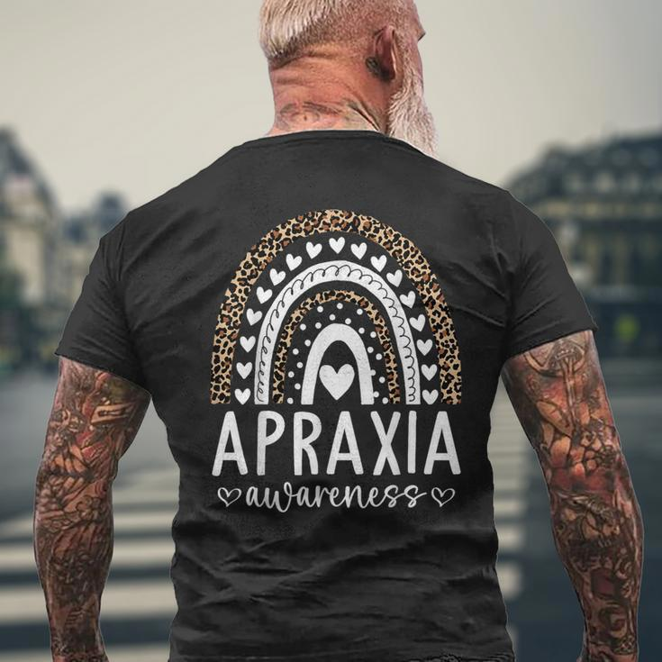 In May We Wear Blue Apraxia Awareness Month Men's T-shirt Back Print Gifts for Old Men