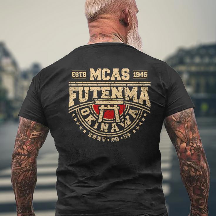 Mcas Futenma Okinawa Japan Japanese Kanji Men's T-shirt Back Print Gifts for Old Men