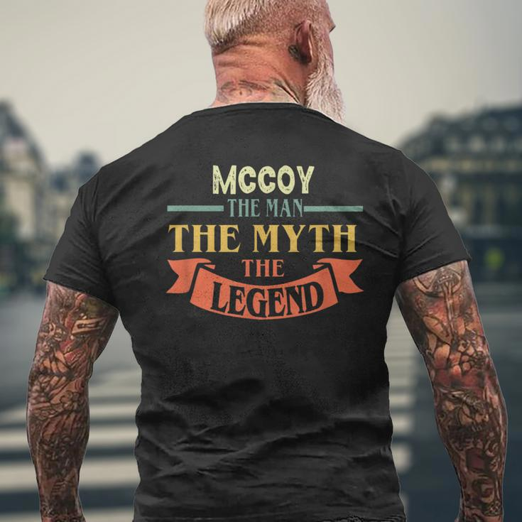 Mccoy The Man The Myth The Legend Custom Name Men's T-shirt Back Print Gifts for Old Men