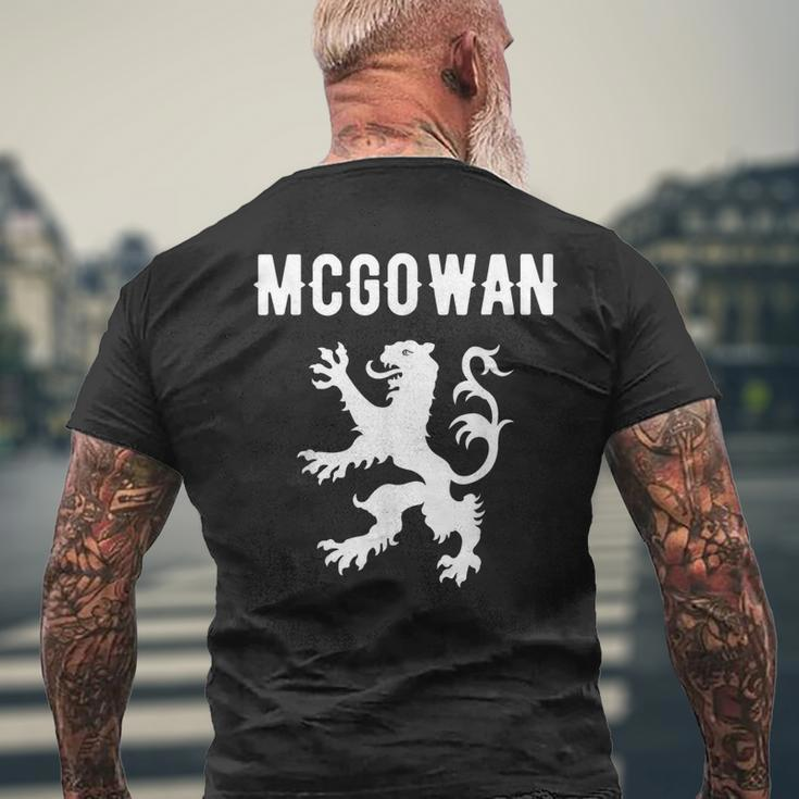 Mcgowan Clan Scottish Family Name Scotland Heraldry Mens Back Print T-shirt Gifts for Old Men
